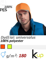 Fluorescensinių spalvų padidinto matomumo žieminė kepuraitė su atšvaitais KP122